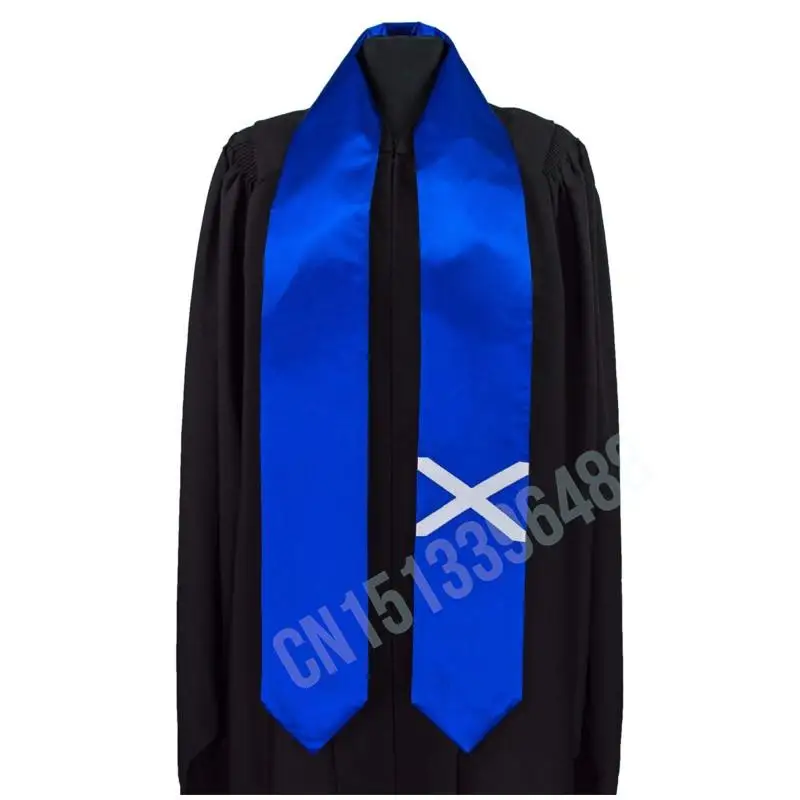 Scotland St Andrews Cross Flag Scarf Top Print Graduation Sash Stole International Study AbroadParty Accessory