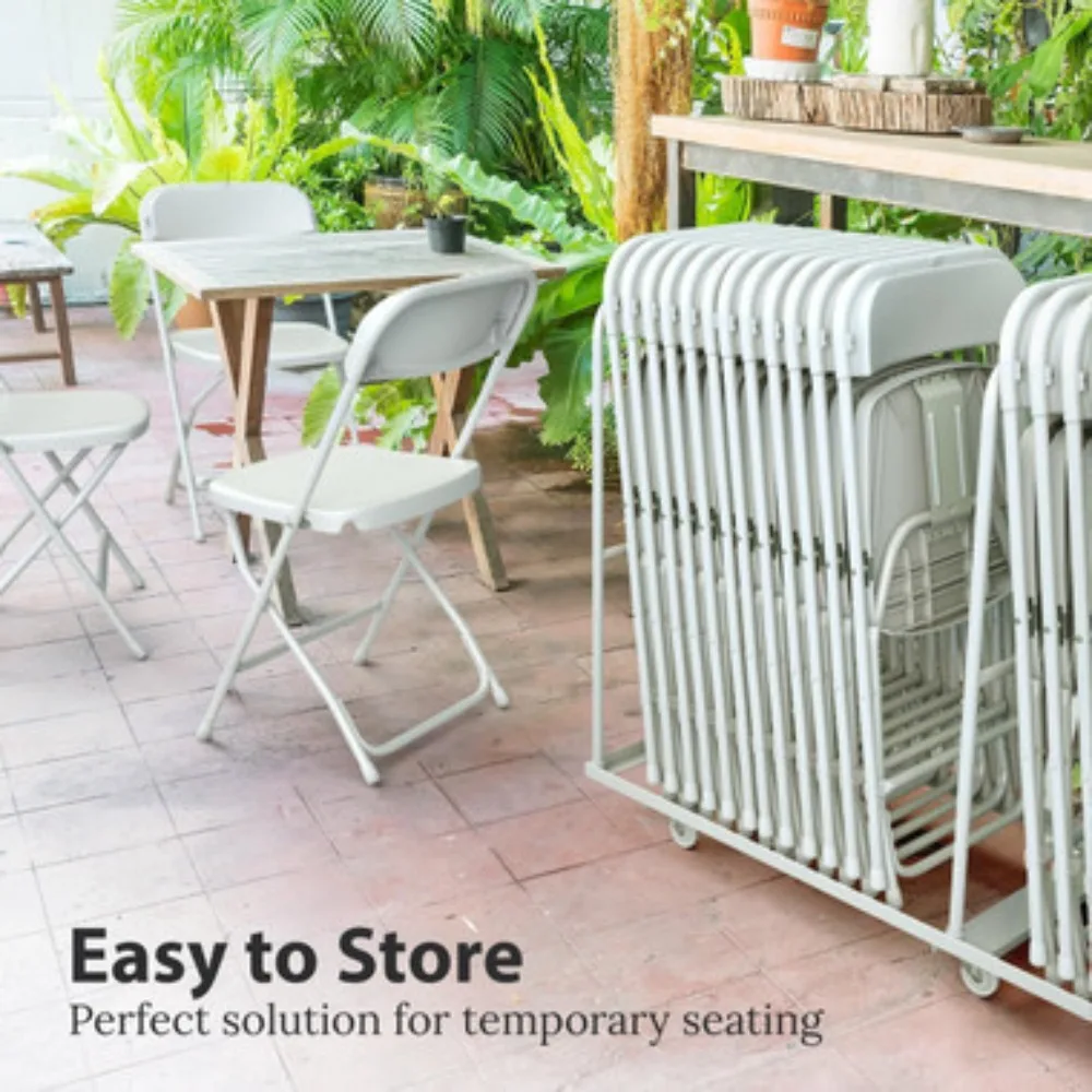 

4 or 10 Pack Folding Plastic Chairs for Weddings, Parties & Home Events