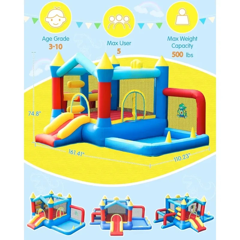 Inflatable Bounce House | Knight Adventure Toddler Bouncy  for Kids | Wet & Dry Use