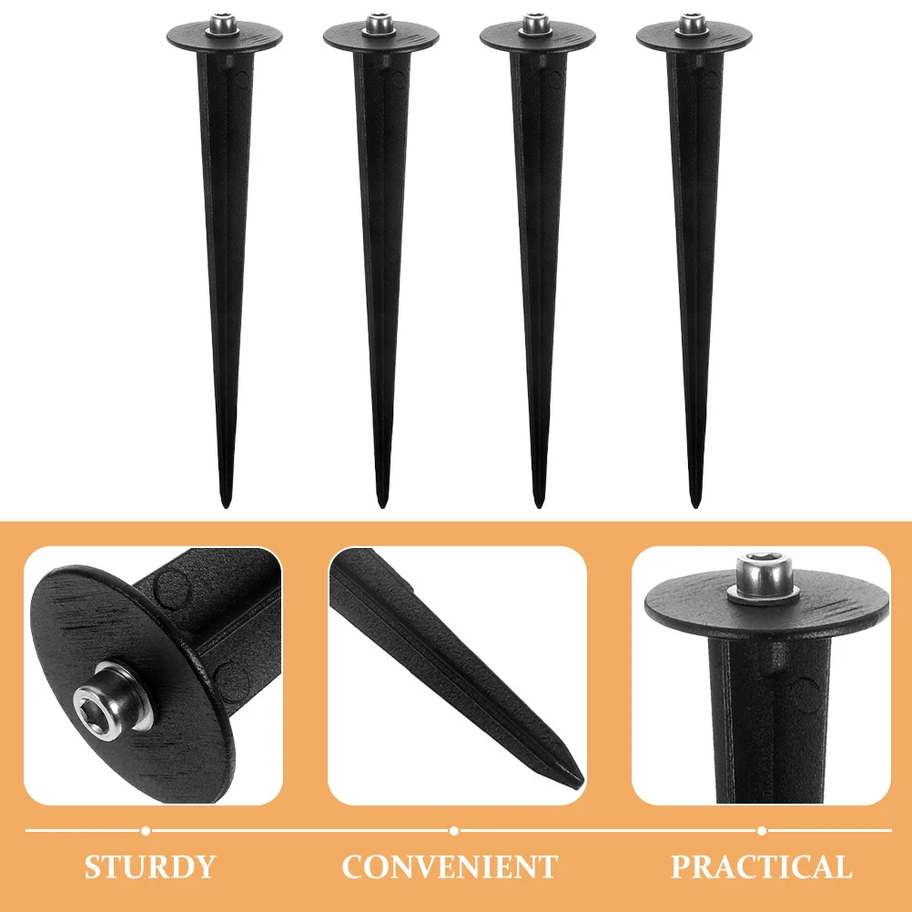 

4Pcs Metal Ground Stakes for Solar Lights Heavy Duty Aluminum Stakes Replacement for Garden Yard Pathway Outdoor Lighting