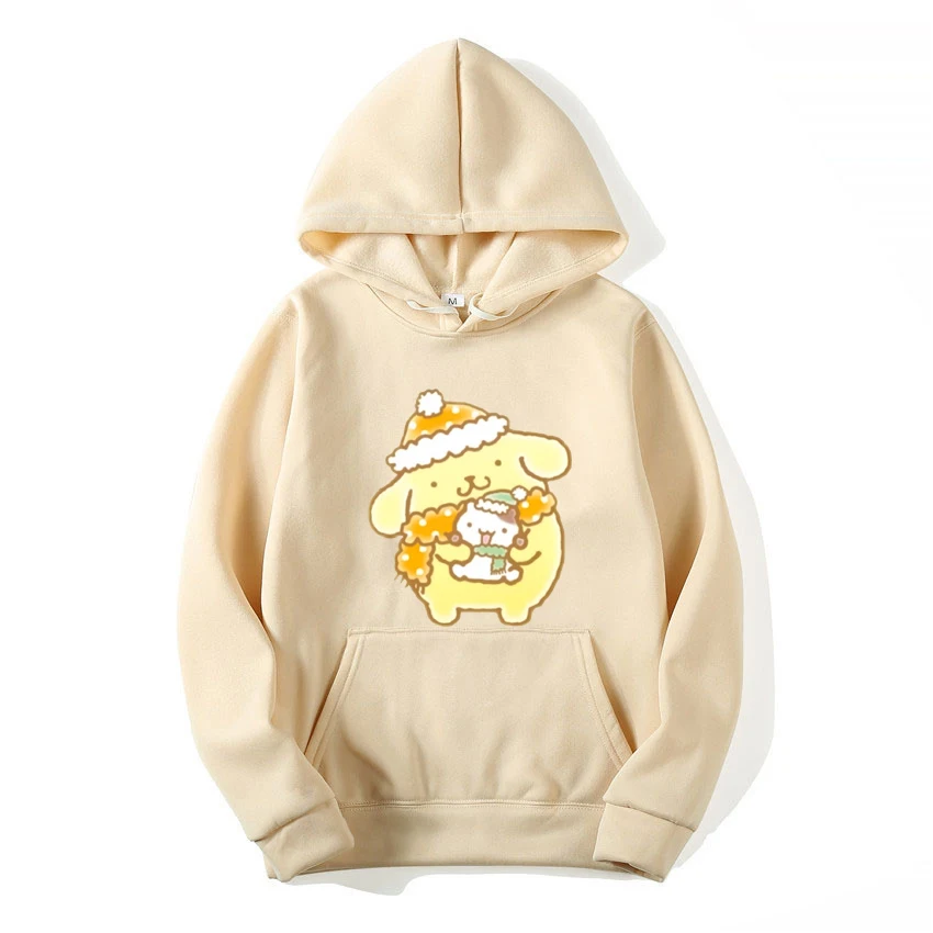 Autumn/Winter Men's Cartoon Pom Pom Purin Casual Sports Hoodie Women's Street Fashion Couple street pullover