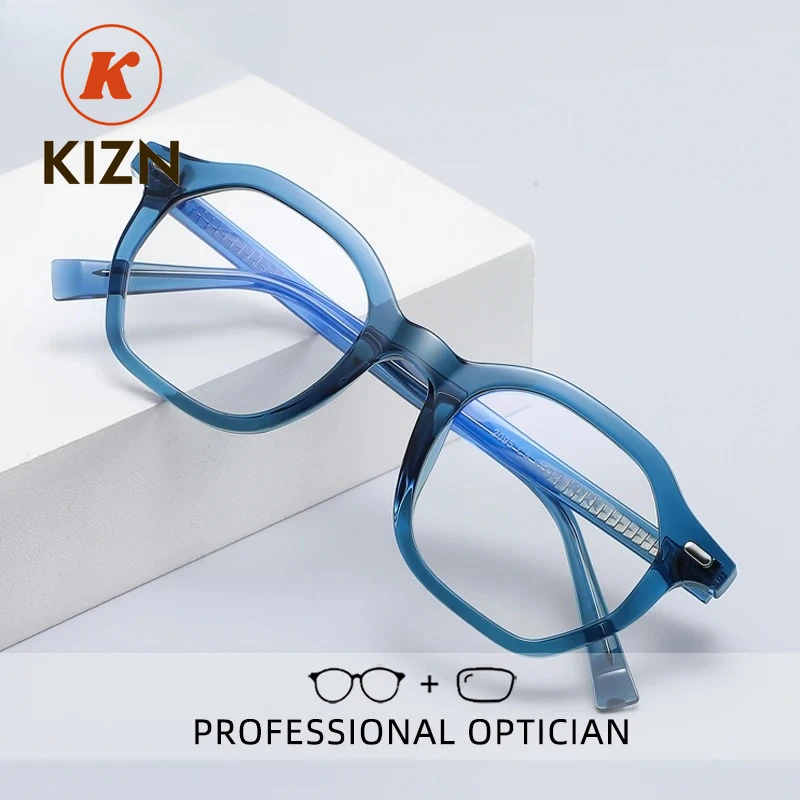 

KIZN Adolescent Anti Blue Light Myopia Glasses Men Women High Quality Anti-reflection Prescription Optical Glasses Frame