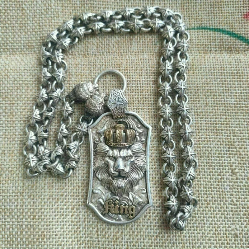 Rare Chinese Miao Tibetan silver handmade nelace jewelry noble gift