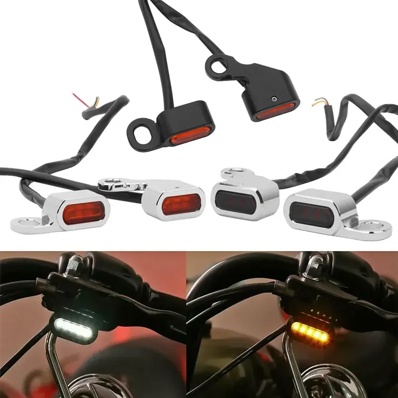 

1 Pair Front Motorcycle Mini Turn Signal Light LED Indicator For Harley Softail 00-14 Dyna 99-17 Sportster XL883 1200 X48 96-03