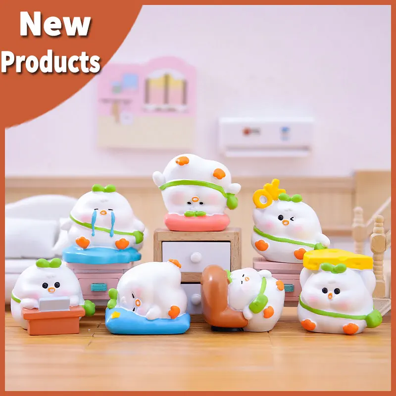 

Creative Cute Everyday Happy Duck Trendy Blind Box Cartoon Q Moe Adorable Duckling Fun Decoration Small Ornament Surprise Gift