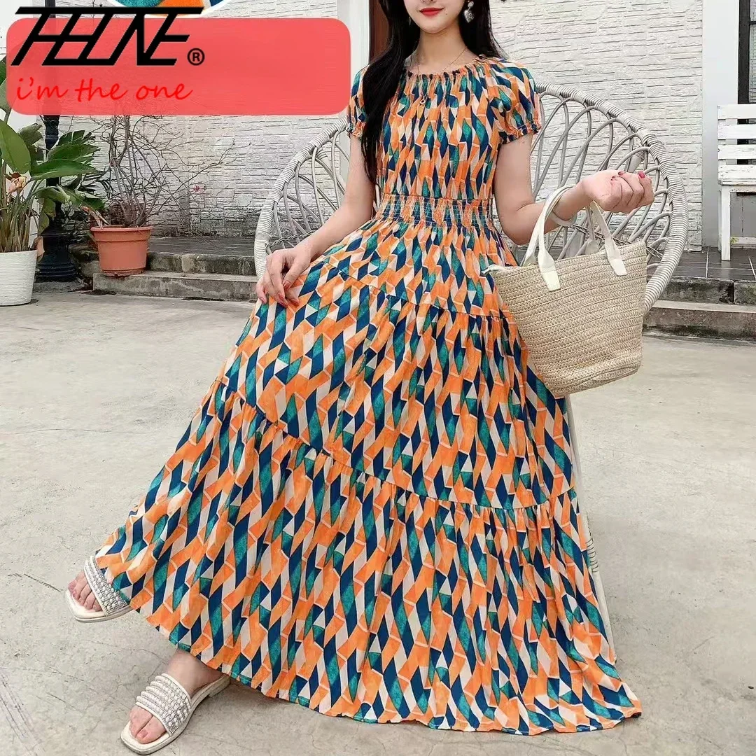 

New Summer Indian Dress Women 2024 Clothes Vestidos Para Mujer Boho Long Vintage Sexy Korean Fashion Casual Bohemian Floral Robe