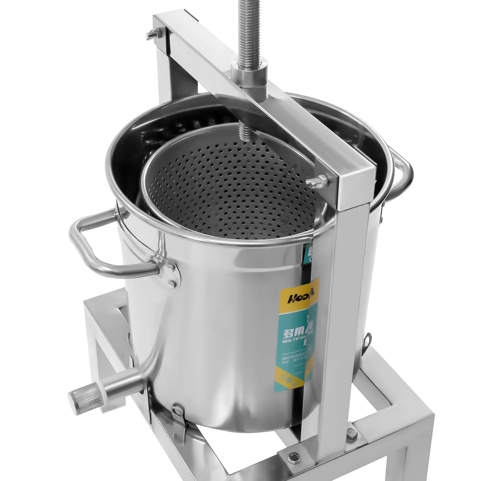 10L/2.6gal الفاكهة النبيذ Cider الصحافة الفولاذ المقاوم للصدأ التفاح العنب كسارة عصير صانع صنع العصير
