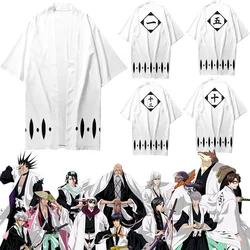 Japanese Anime Kurosaki Ichigo Kenpachi Zaraki Cosplay Costume Kimono Cardigan Shirt Halloween Party Carnival Clothes