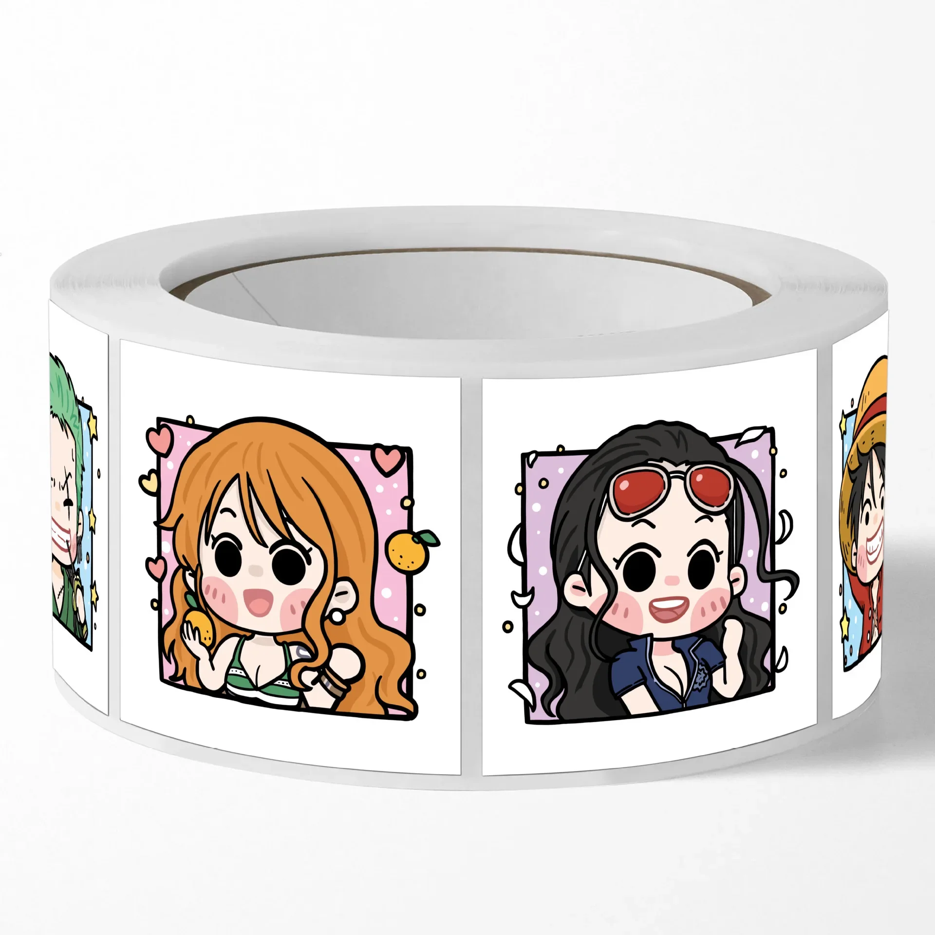 500 stickers of One Piece anime cartoon, gift packaging tape, sealing tape, DIY decorative stickers