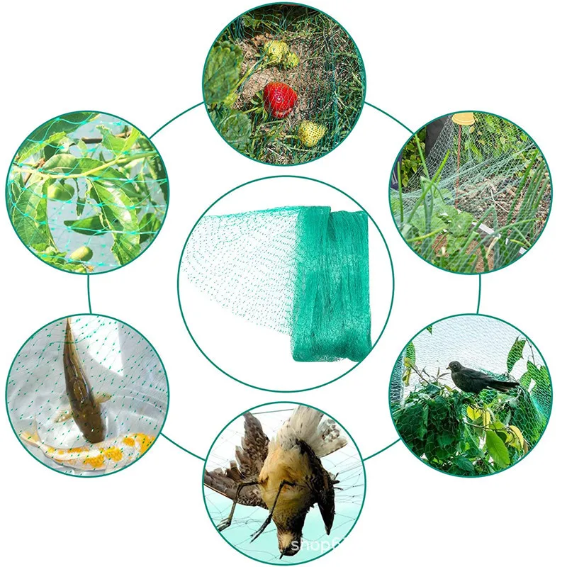 Green Anti Bird Netting Pond Pool Protection Net Mesh Garden Plant Fruit Vegetables Flower Traps Netting Protect Pest Control