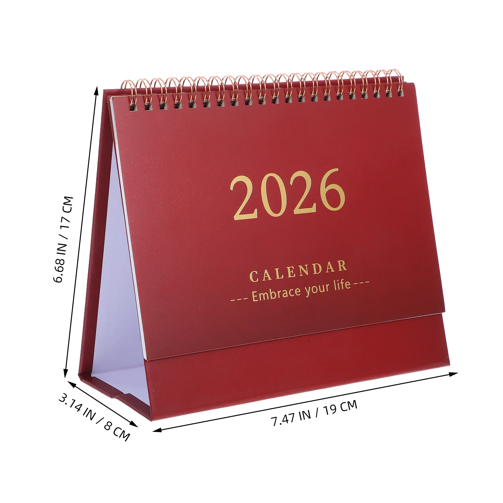 2026 تقويم سطح المكتب مخطط مكتب يومي صغير قابل للطي تصميم الوقوف للمنزل مكتب المدرسة صفحة سميكة مساحة صغيرة