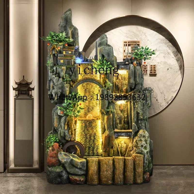 U9 rockery feng shui wheel large flowing water fountain water feature living room decoration floor ornament