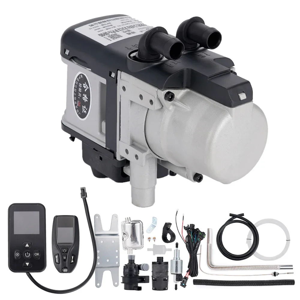 

12V 6kW Heater, Preheater, LCD Switch, Muffler + Water Pump Parking Heater Device, Suitable for Trucks and Vans