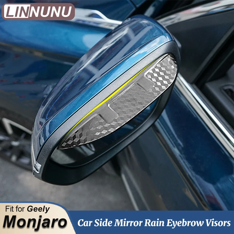 

LINNUNU джили монжаро подходит для Geely Monjaro KX11 боковые зеркальные дождь козырьки для бровей ABS водонепроницаемая защита Manjaro 2022 2023 внешние аксессуары