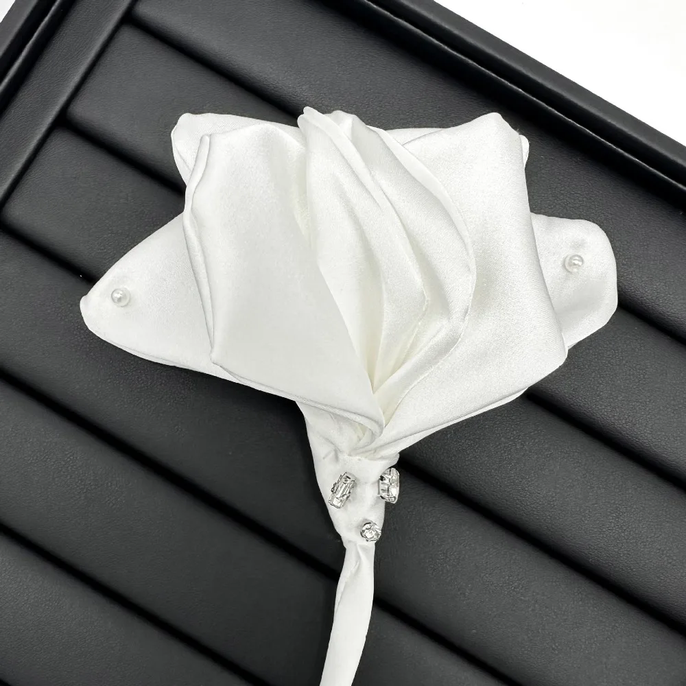 Модная одежда из органзы с вышивкой, аксессуары с цветами, черно-белое платье, сделай сам, декоративное украшение на грудь, цветочное платье