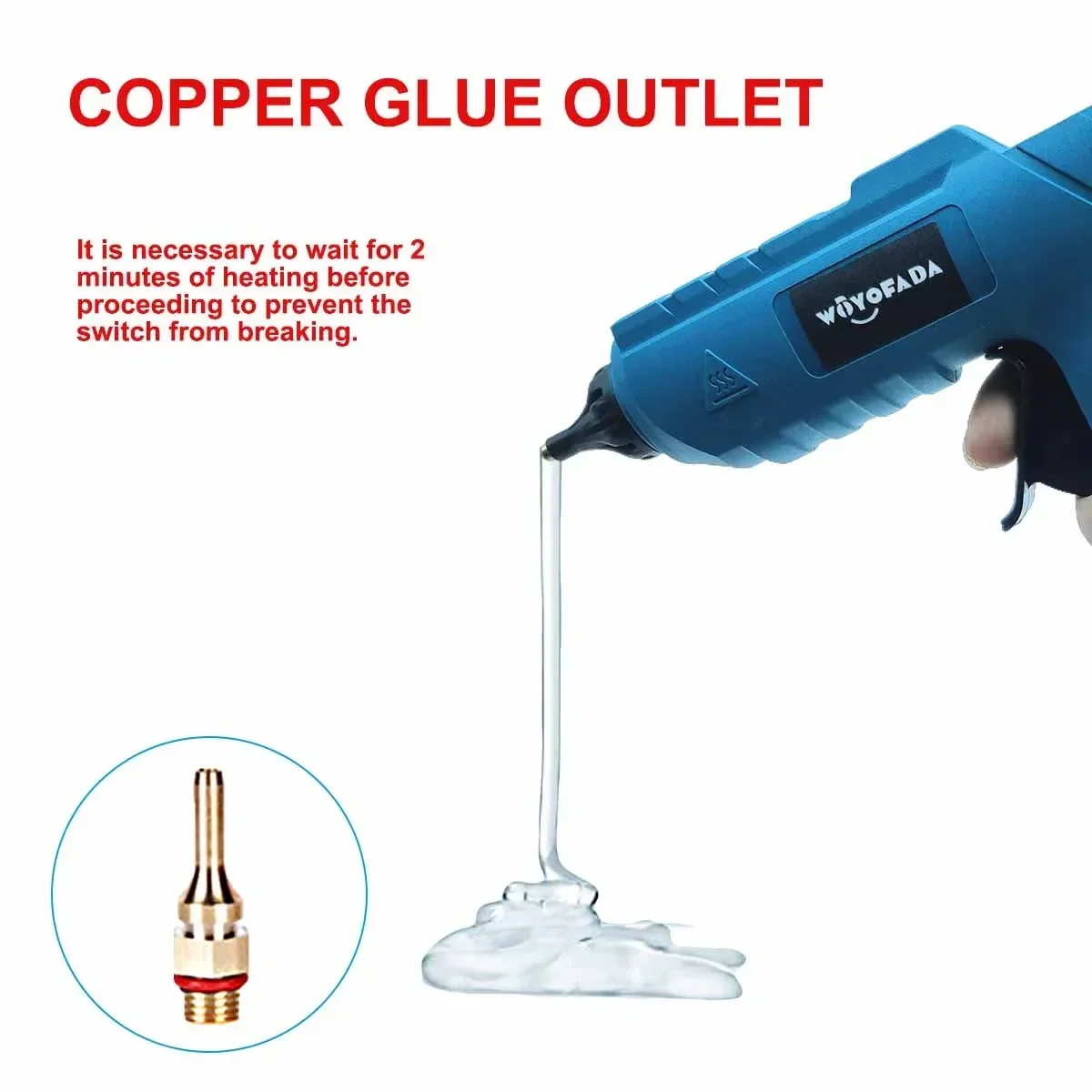 WOYOFADA Electric Hot Melt Glue Gun for Makita 18V Battery Cordless Electric Glue Grab 11mm Glue Stick Hot Melt Welding Air Gun