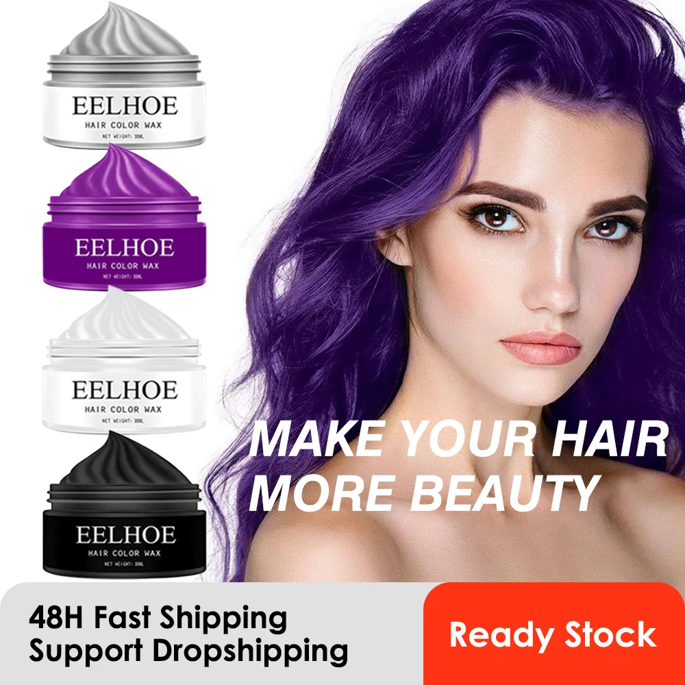 Disposable Dyeing Temporary Hair Color Wax 30ML Instant Hair Dye Natural Matte Hair Coloring DIY Hairstyle for Cosplay Party