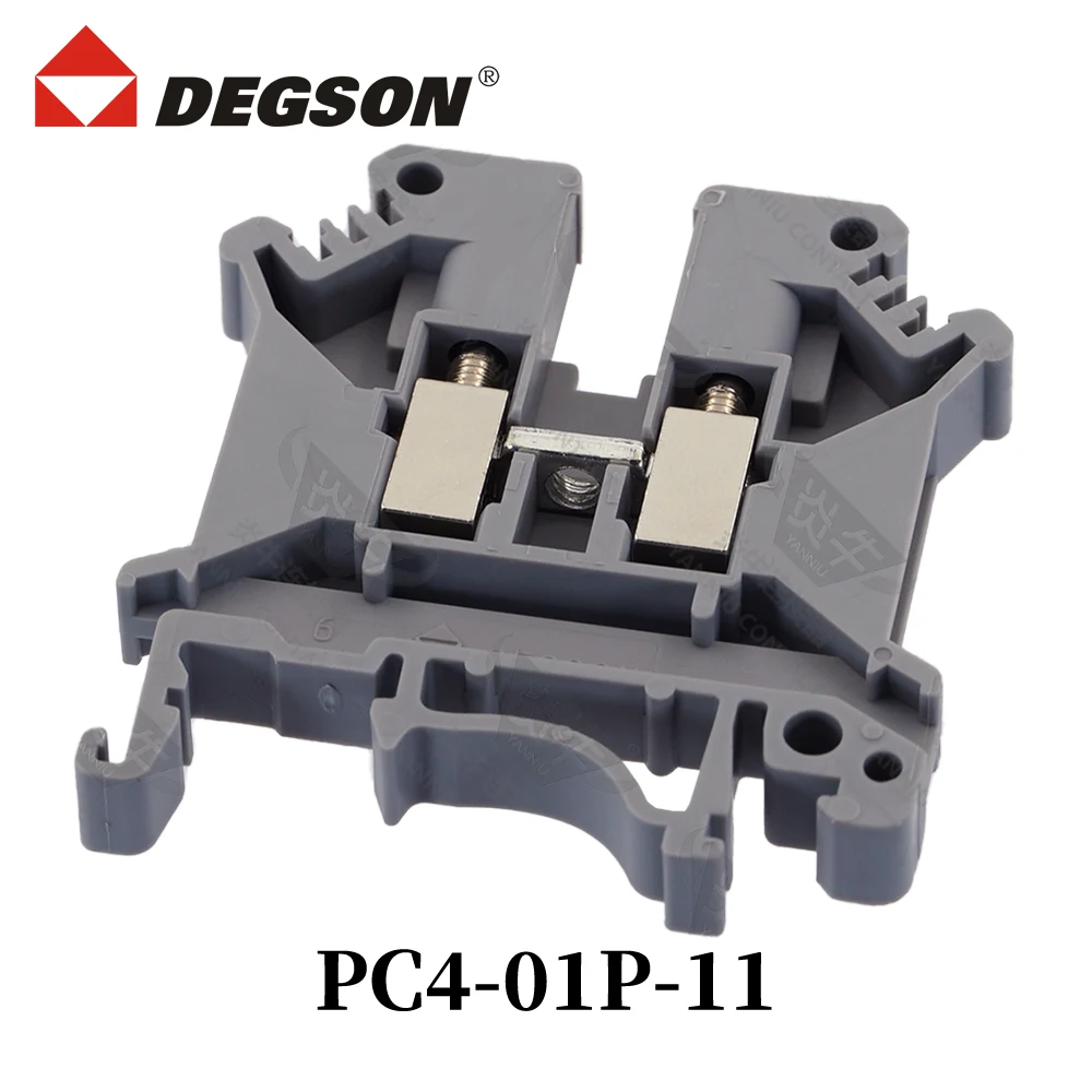 

10Pcs PC4-01P-11-00ZH/AH DEGSON SCREW FEED-THROUGH UNIVERSAL PLUG ELECTRICAL CONNDUCTOR DIN RAIL TERMINAL BLOCK UK 4