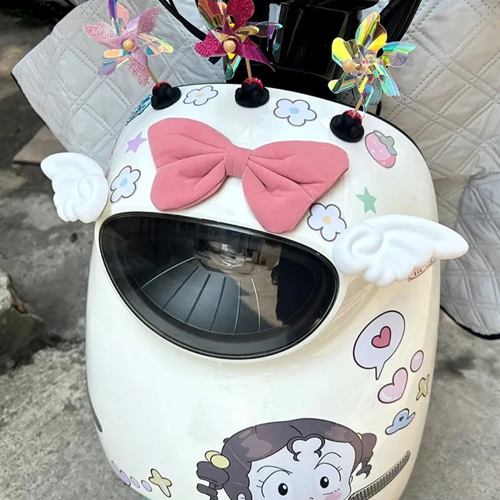 Decoraciones de terciopelo para casco de motocicleta, accesorios de cara completa, pegatinas de Cosplay, 1 unidad