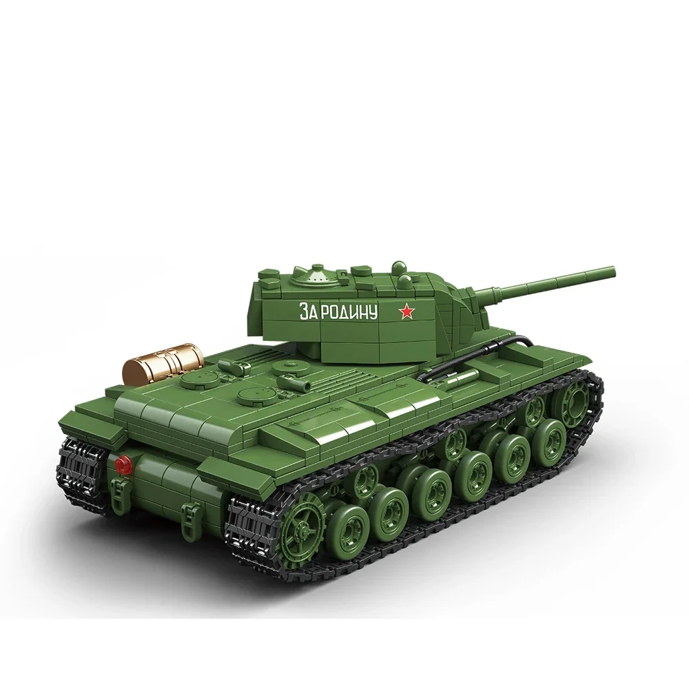1192PCS WW2 Military Series Classic KV-1 (1941) Schwerer Panzer Modell Kompatible Sammlung Bausteine Ziegel Spielzeug für Jungen Geschenke