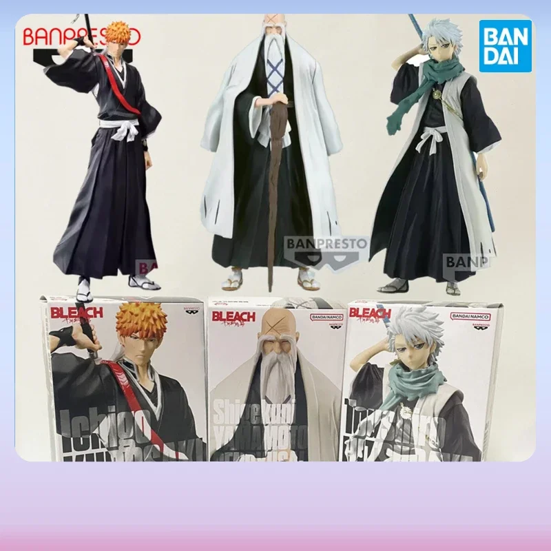 In Stock Original Bleach Kurosaki Ichigo Hitsugaya Toushirou Anime Toys Yamamoto Genryuusai Shigekuni Action Figure Doll