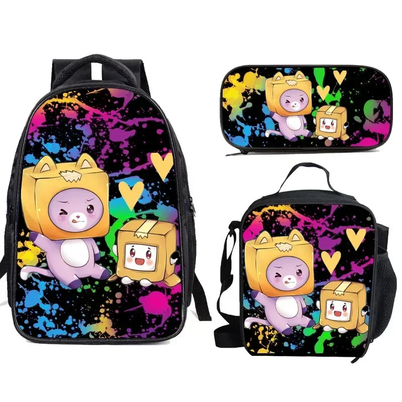 HOT LankyBox Carton Villain Primary and Secondary School Students School Bag Children Lunch Bag Pencil Case Mochila