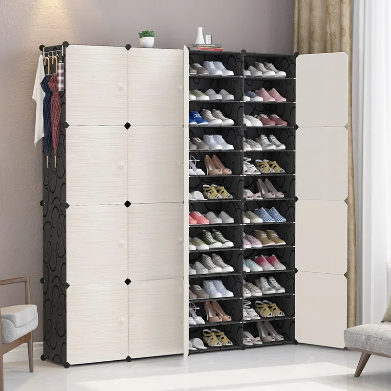 factory direct multi-layer combination shoe rack, dustproof storage, shoe cabinet, school dormitory, simple storage rack, f