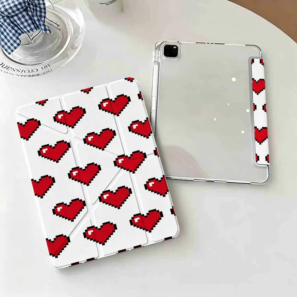 Viral Pixel Hearts For IPad Mini Air Pro 13 12.9 11 10.9 10.5 10.2 9.7 8.3 7.9 inch 5 6 7 8 th Pen Slot Tablet Case