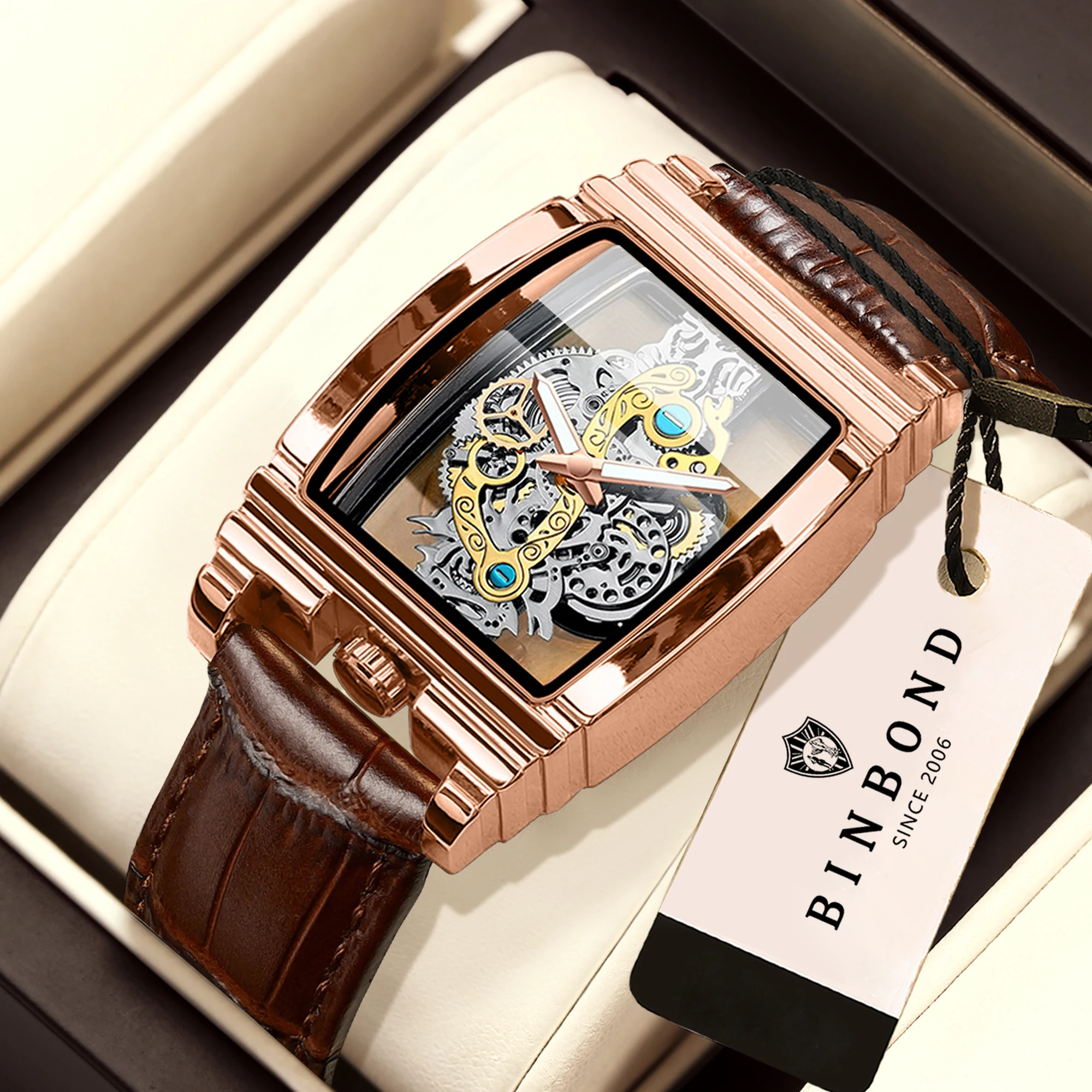 BINBOND Orginal Brand Leather - Smartwatch Branded Watches For Men ulasan dan harga