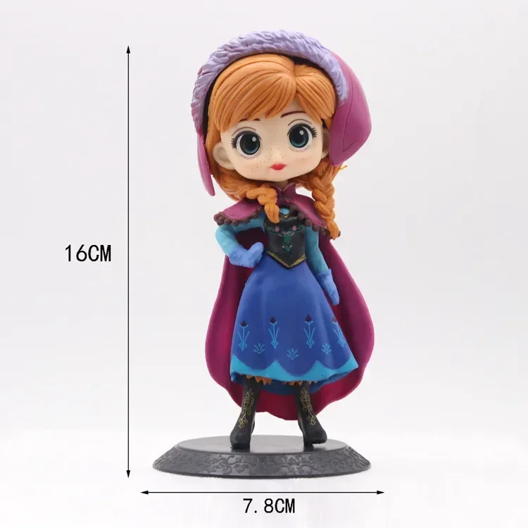 [ตลก] Disney Princess ผมยาวแช่แข็ง Elsa Anna Cinderella Action Figure รูปปั้นคอลเลกชันของเล่นเด็กของขวัญวันเกิด