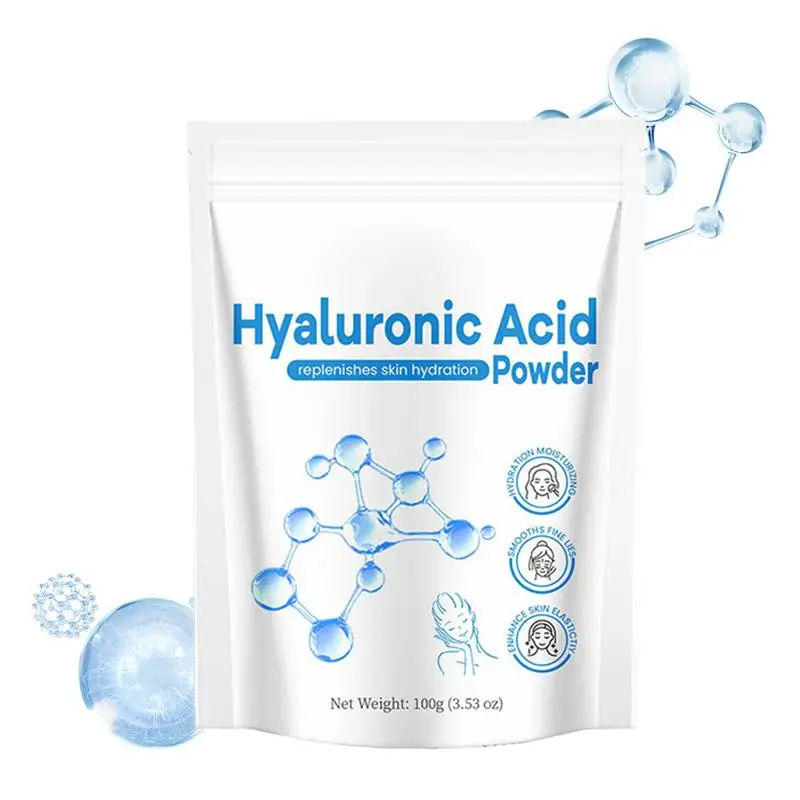 

Hot Sale Pure Hyaluronic Acid Powder 100g Cosmetic Anti-wrinkle And Anti-aging,moisturizing Supplement Skin Whitening
