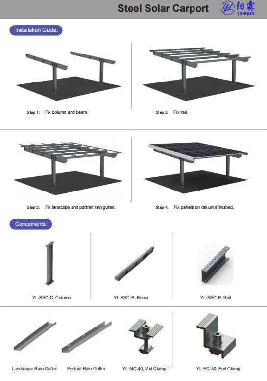 Customized Solar Panel System Bracket Structural Aluminum Alloy Kit Racking Mounting Carport Solar System