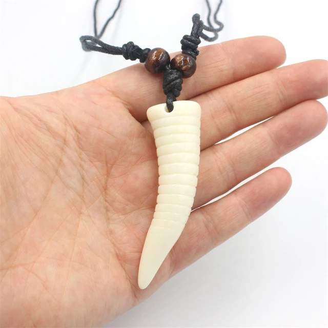 Retro Animal Tooth Necklace Acrylic Elephant Tooth Charm Pendant Necklace Adjustable For Men Women Jewelry Amulet Gift Necklace AliExpress
