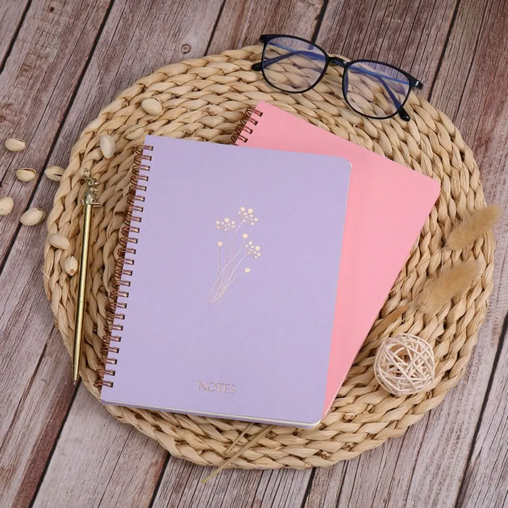 Memo Notes Spiral Notebooks Protect Eye Paper Diary A5 Coil Notebook with Plastic Waterproof Cover Learning Supplies