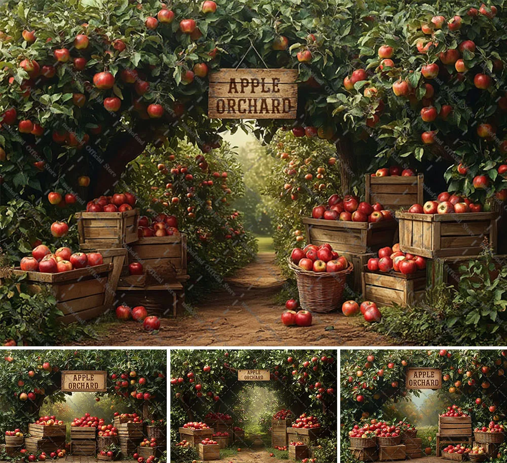 Mehofond Photography Background Spring Easter Farm Apple Orchard Back To School Kid Birthday Portrait Decor Backdrop Photo Studi