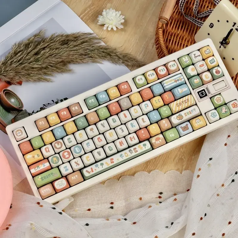 PBT Creative DIY Five sided Thermal Sublimation Compatible Mechanical Keyboard 60-108
