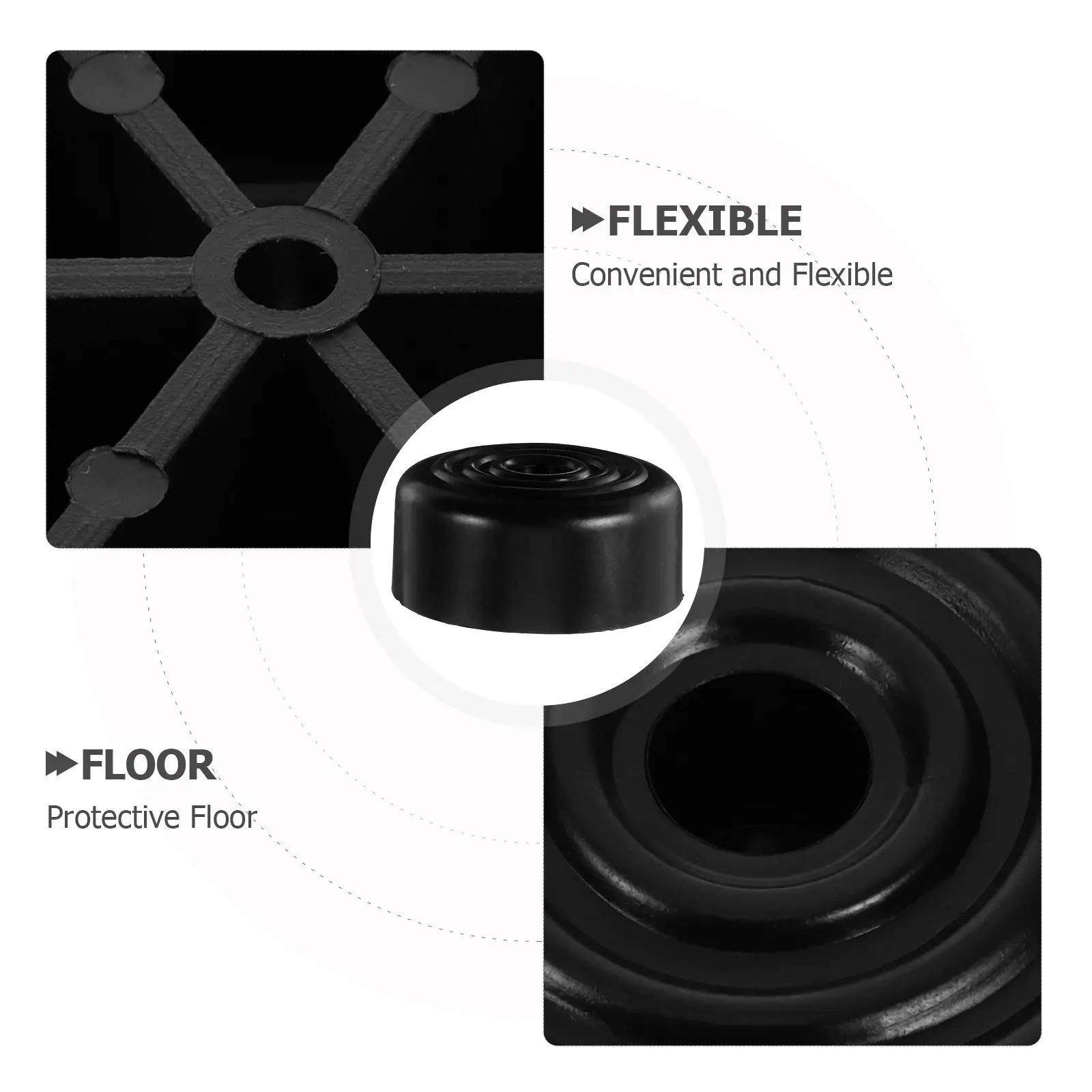 12Pcs Sofa Feet Accessories Round Plastic Furniture Pads Height Increase Cushion Floor Protection Anti Slip Noise Reduction