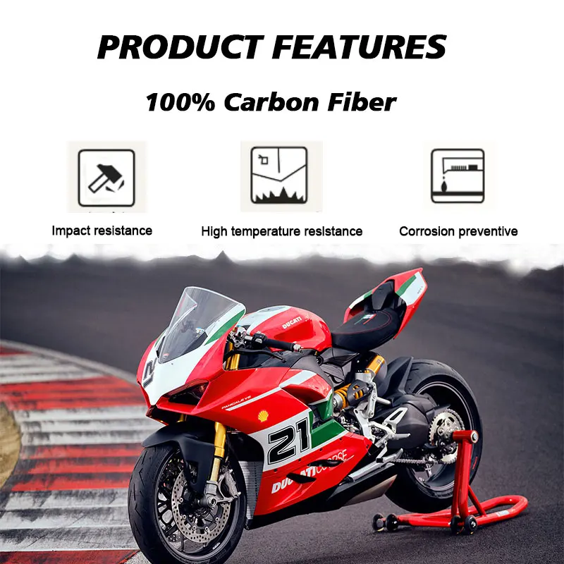 For DUCATI Panigale V2 2020 2021 2022 2023 Real Carbon Fiber Motorcycle Accessories Tank Side Panel Inner Panel Fairings Guard