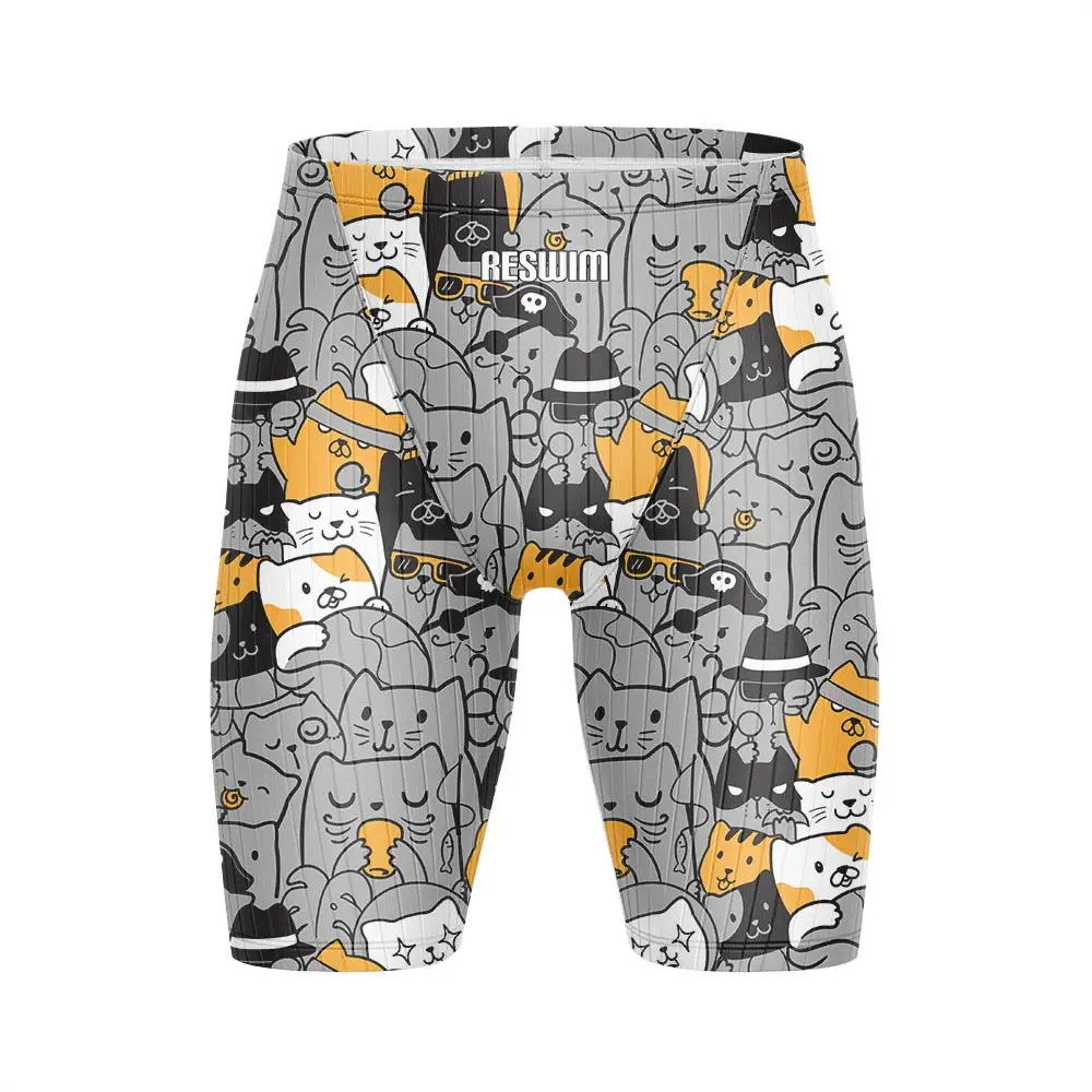 2025 Gatti Swim Jammer Costume da bagno Pantaloncini da uomo Cartoon Resistenza Allenamento atletico Costumi da bagno Surf Costume da bagno Pantaloncini Pantaloni da bagno