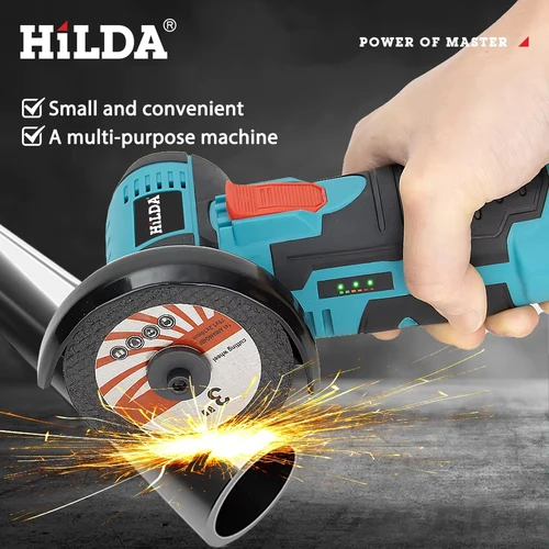 Imagen 2 del producto HILDA-Mini amoladora angular de 12v, Motor de cepillo de reparación de automóviles, recargable para cortar diamante, herramienta eléctrica inalámbrica, pulido y pulido