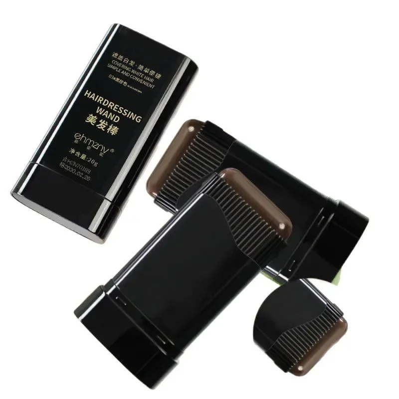 2in1 عصا صبغ الشعر مع مشط أسود بني قهوة طويلة الأمد تلوين الشعر المؤقت مغطاة الشعر الأبيض قلم شعري قابل للغسل #6