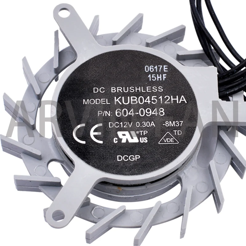 KUB04512HA PIN: 604-0948 Brand New Original 12V 0.30A Diameter 44mm Hole Pitch 39mm Graphics Card Cooling Fan