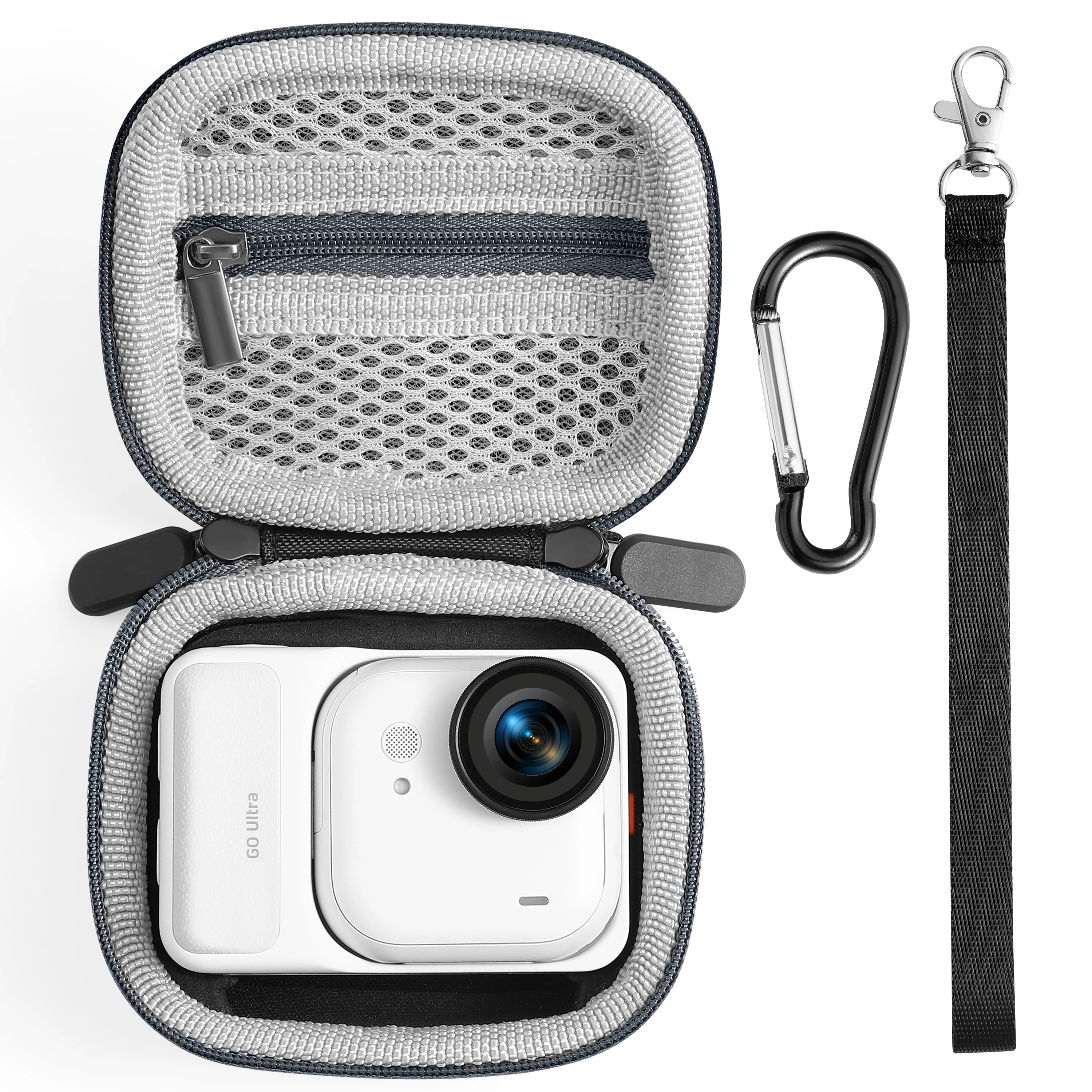 

Мини-чехол для Insta360 GO Ultra, жесткий чехол из полиуретана для защиты объектива, сумка для хранения, ремешок на запястье, аксессуары для экшн-камер