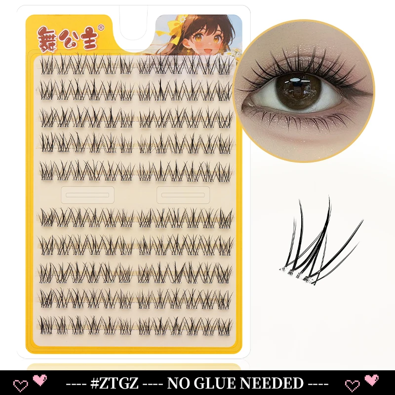 DINGSEN 10 Reihen Selbstklebende Einzelwimpern Ohne Klebstoff DIY Wimpernverlängerung Cluster Handgefertigte Wimpern Natürliche Wimpern – Detail 39