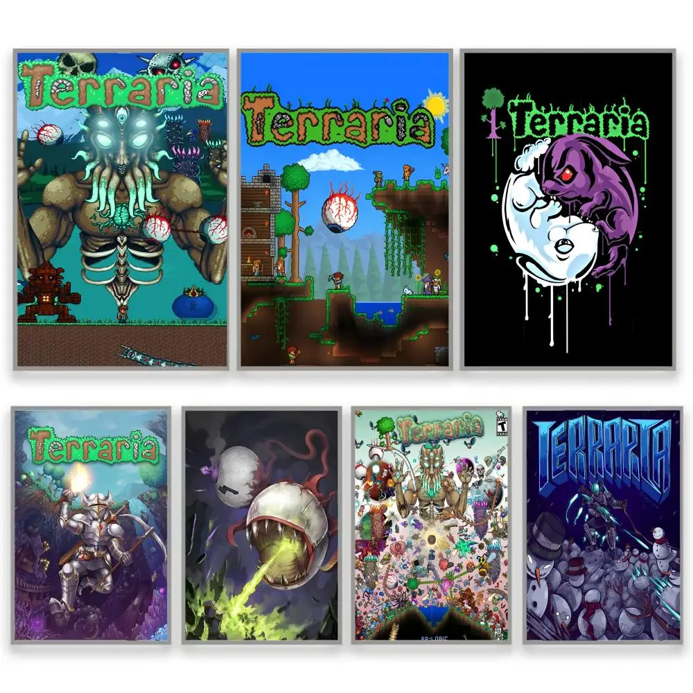 Game T-TerrariaS Cool 1PC Affordable Room Upgrades Eye Catching Room Art Poster