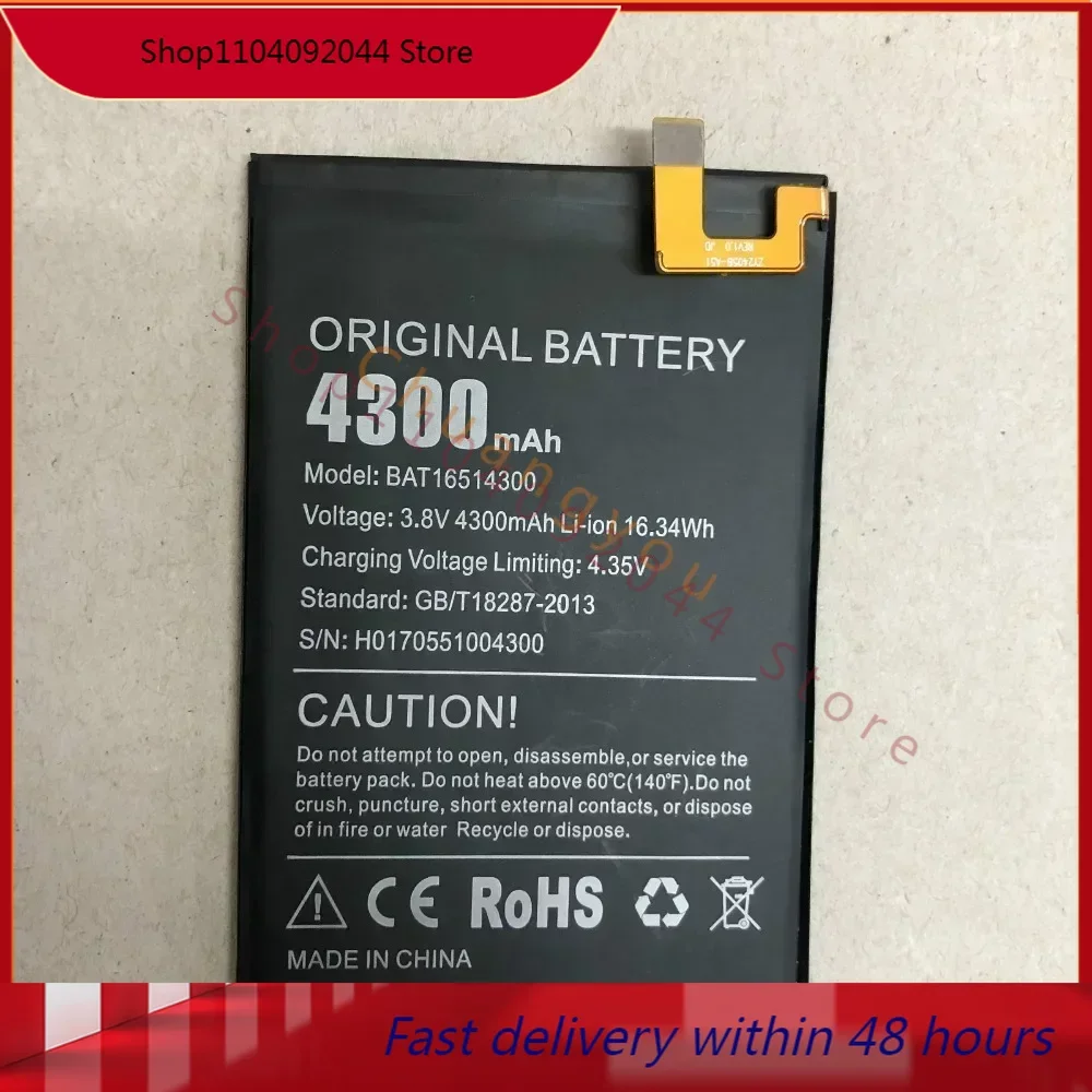 For Doogee Y6 Max Battery Doogee Y6max Battery Bat16514300 4300MAh