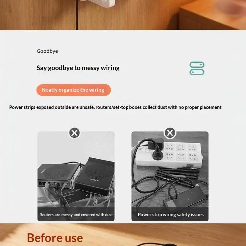 Wandhalterung für WLAN-Router, ohne Bohren, einfache Installation, platzsparendes Design für die Organisation im Heimbüro. – Detail 10