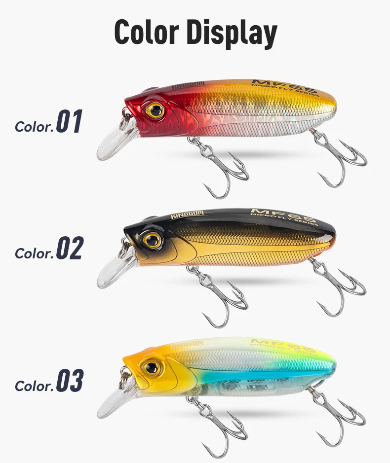KINGDOM Micro Fish Scales Series Angelköder 45mm 55mm 65mm Crankbait Minnow Köder Schwimmender Sinkender Hartköder für Barsch- und Hechtangeln – Detail 8