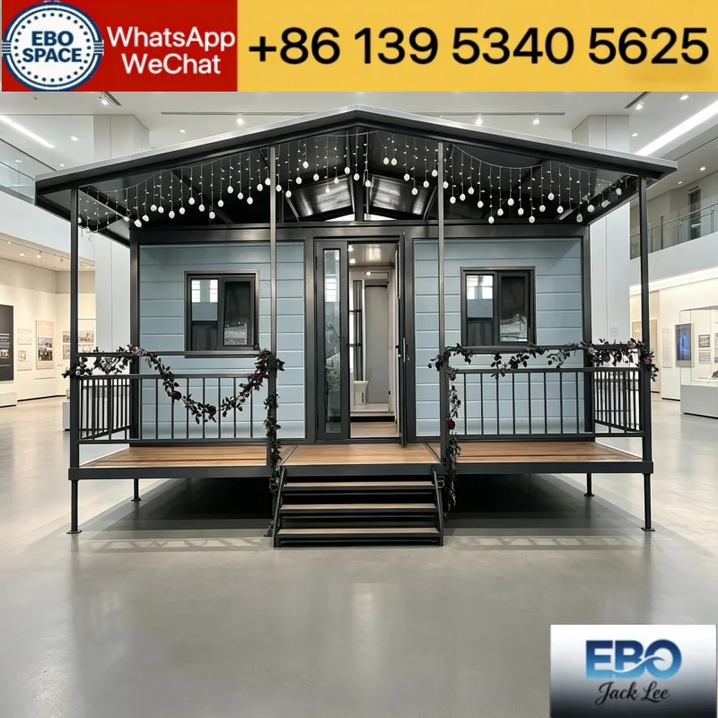 Eco Friendly Prefabricated Steel Structure House Heat Preservation Modular Cabin Farm Leisure Living Building