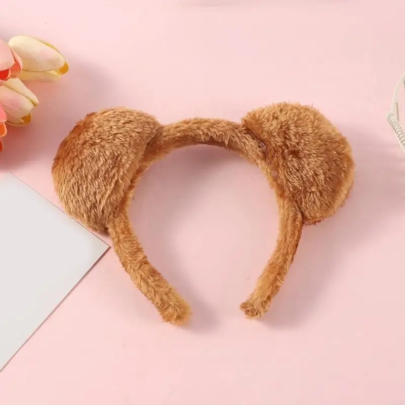 72xe Bear Cosplay Accesorio Oso Tail Bear Headband Bowtie Bowtie Halloween Bear disfraz